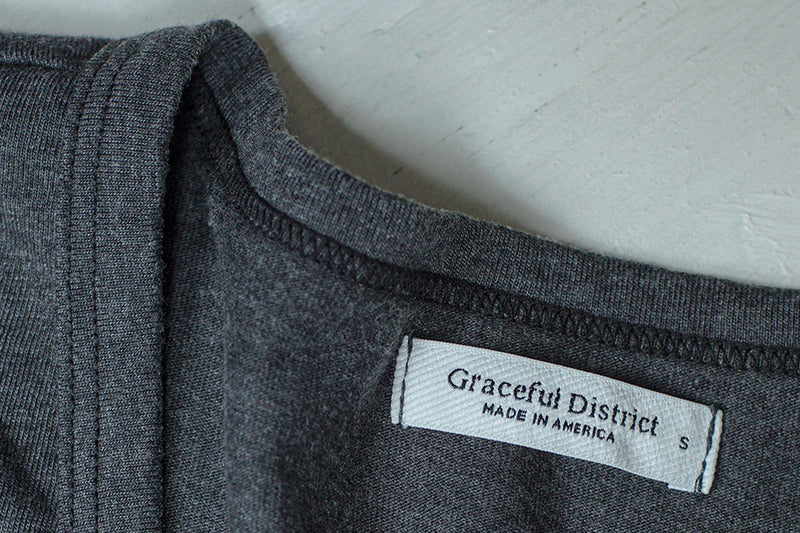 Heathered Gray Sophia Long Sleeve Scoop Neck Tee · Graceful District ·  Organic & Sustainable Women's Clothing